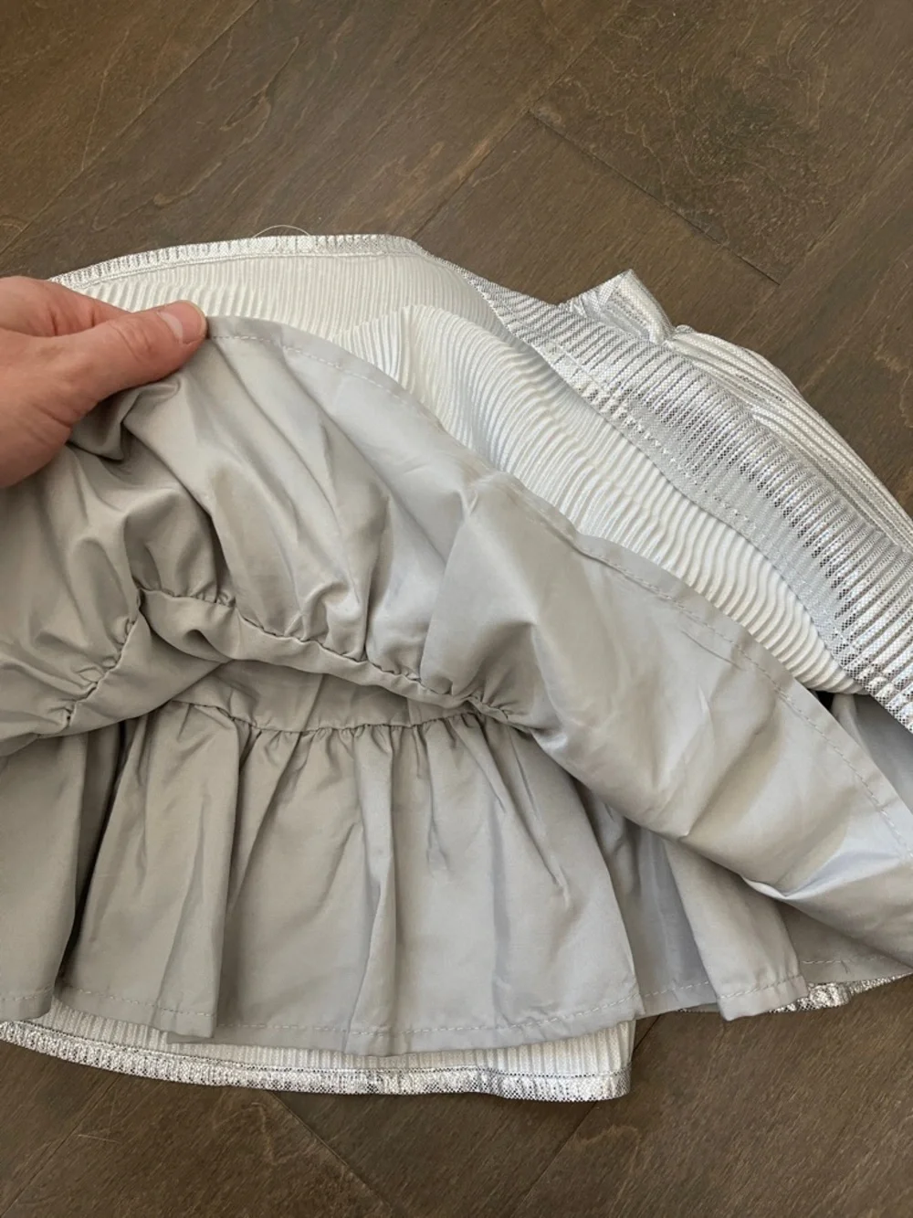 Tahari shiny metallic